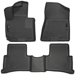 Hyundai Tucson Floor Liners - Front + Rear - Husky Liners - WeatherBeater - Black - 2016